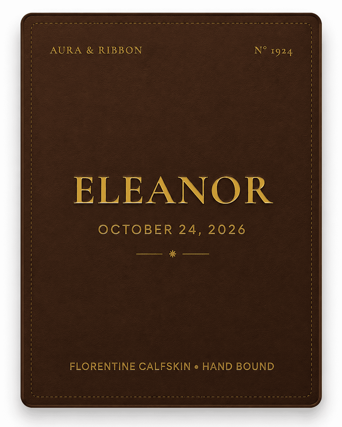 Personalized Florentine calfskin heirloom
