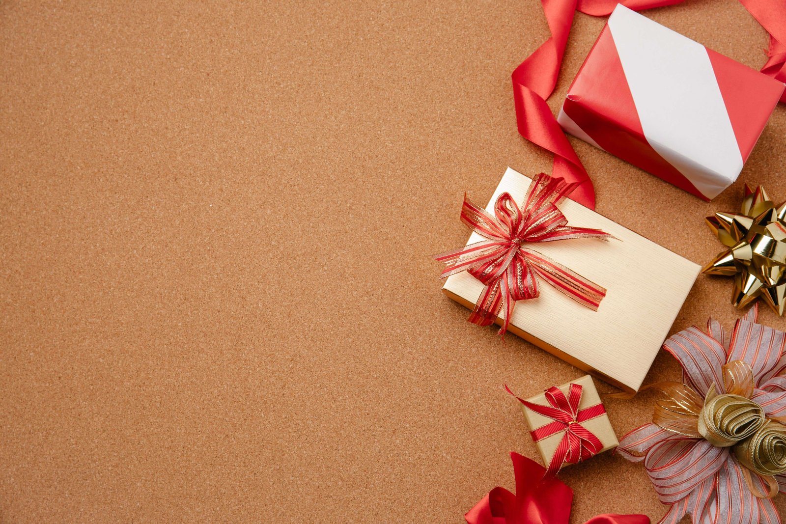 Minimal neutral gift wrapping